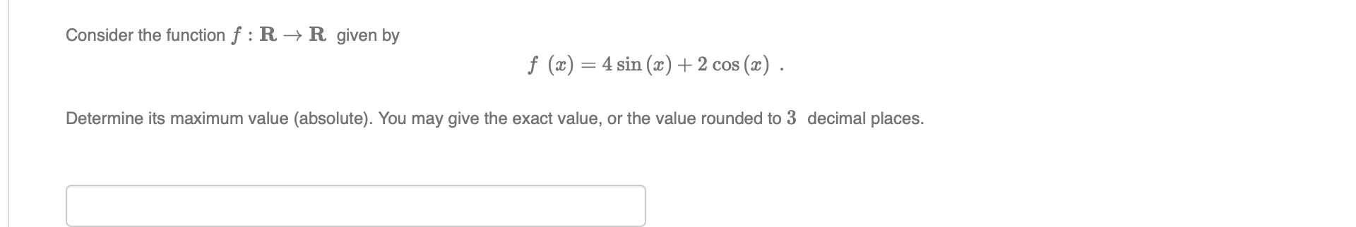 Solved Consider the function f:R→R given by | Chegg.com