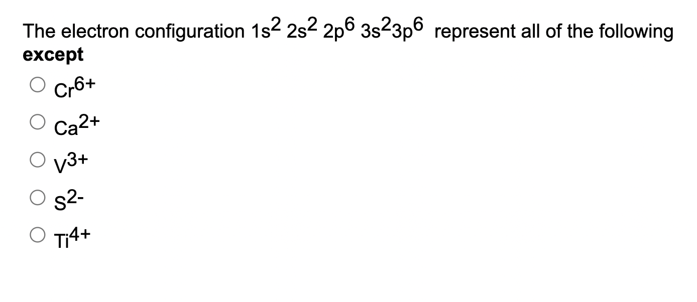 Solved Which element has the electron configuration | Chegg.com