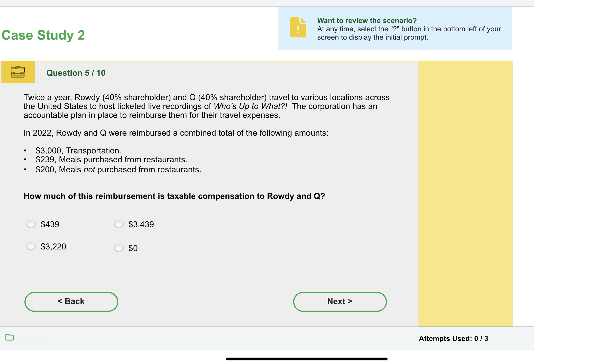 Solved Want to review the scenario? ase Study 2 At any time,