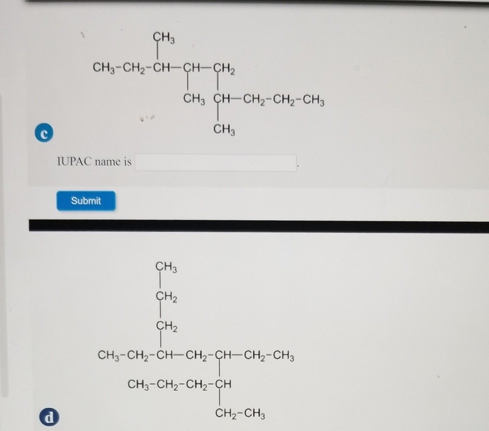 Solved Ch3 Ch2 Ch Çh Çh2 Ch3 Ch Ch2 Ch2 Ch3 Ch3 Iupac Name 2350