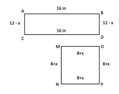 Solved How do I solve for X. Both rectangles have the | Chegg.com