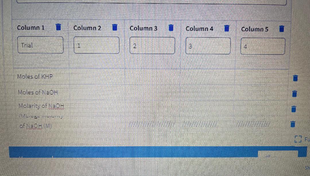 Solved For each trial, calculate the moles of KHP used to | Chegg.com