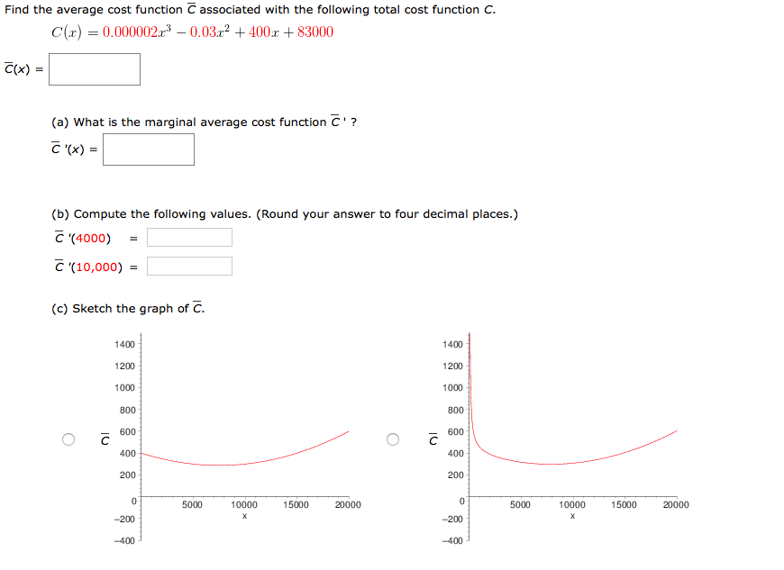 cost functions: a complete guide | datacamp Images... Solved Find the average cost function C associated with the | Chegg.com