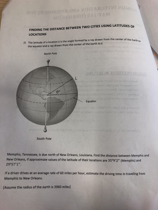 Solved FINDING THE DISTANCE BETWEEN TWO CITIES USING | Chegg.com