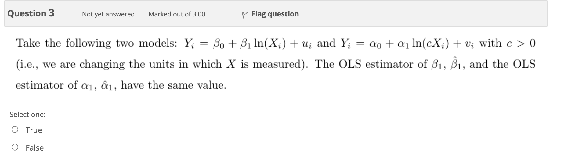 Solved Question 3 Not yet answered Marked out of 3.00 P Flag | Chegg ...