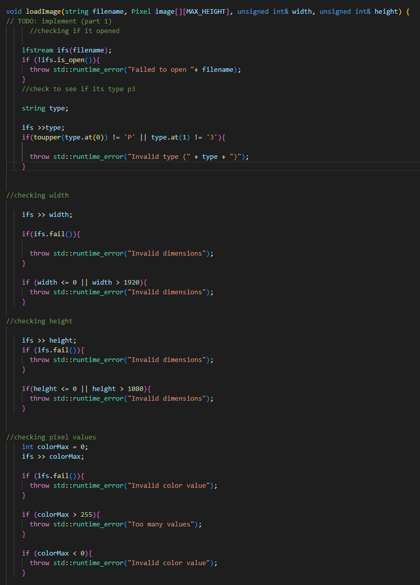 Solved My unhappy paths for this function are not passing.
