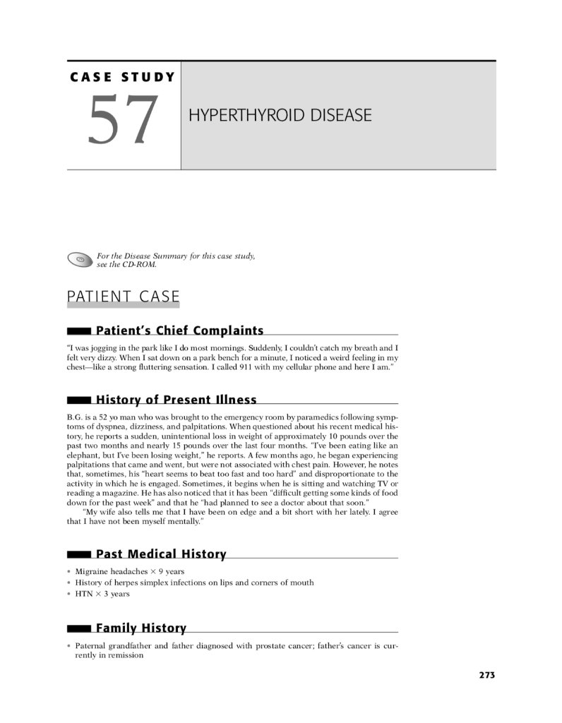 case study 57 hyperthyroid disease answers