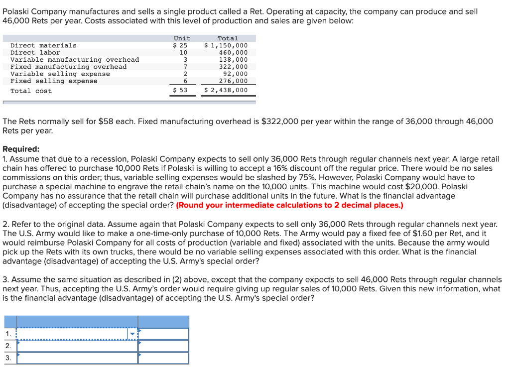 solved-polaski-company-manufactures-and-sells-a-single-chegg