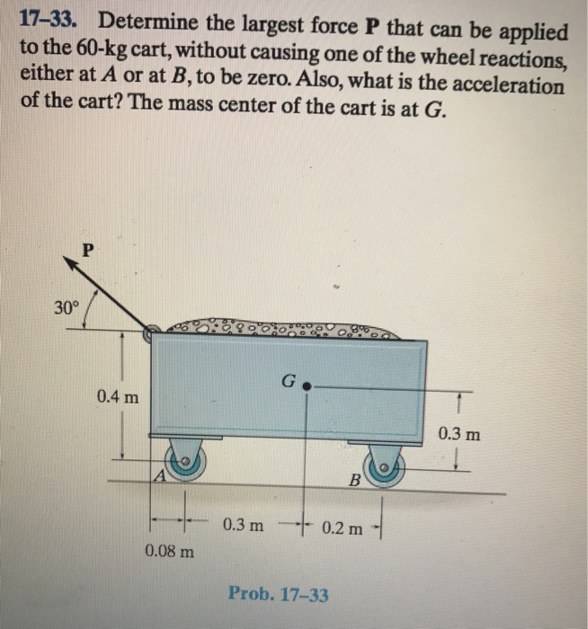 Solved 17-33. Determine The Largest Force P That Can Be | Chegg.com