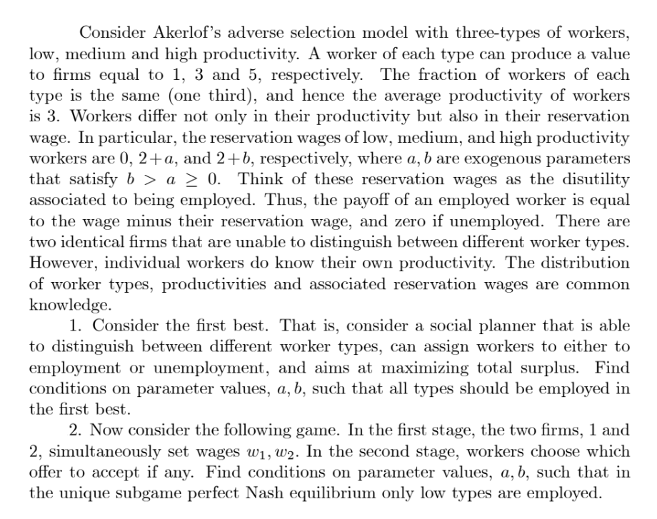 solved-2-consider-akerlof-s-adverse-selection-model-with-chegg