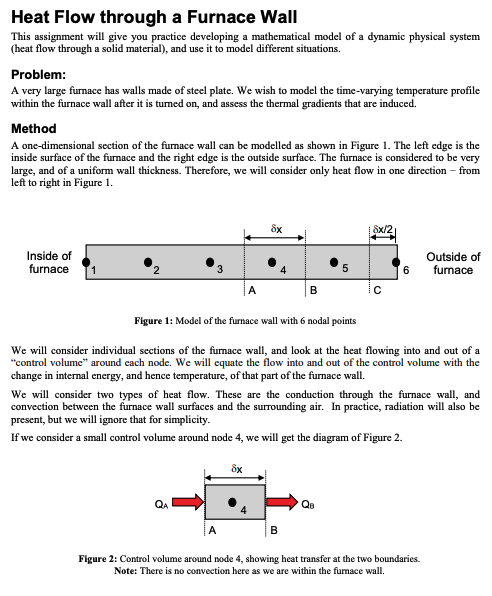 Solved Heat Flow through a Furnace Wall This assignment will | Chegg.com
