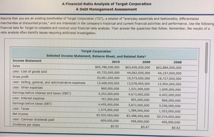 Target corporation financial analysis paper