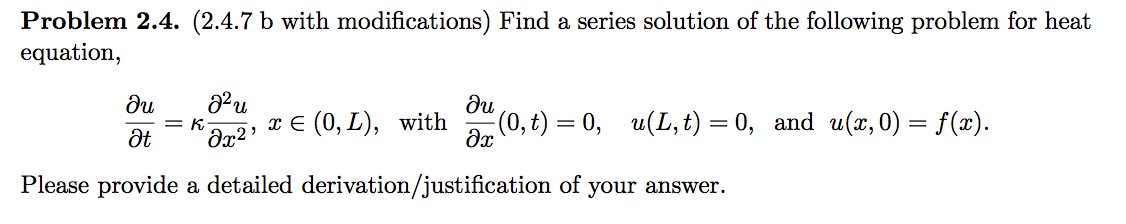 Solved Problem 2.4. (2.4.7 B With Modifications) Find A | Chegg.com