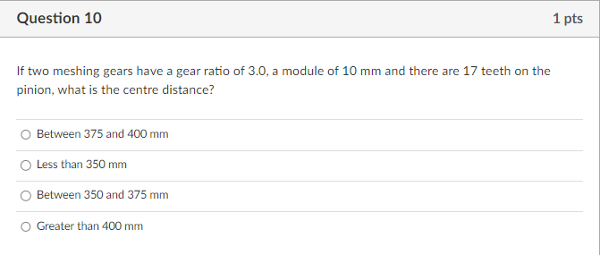 Solved If Two Meshing Gears Have A Gear Ratio Of A Chegg Com