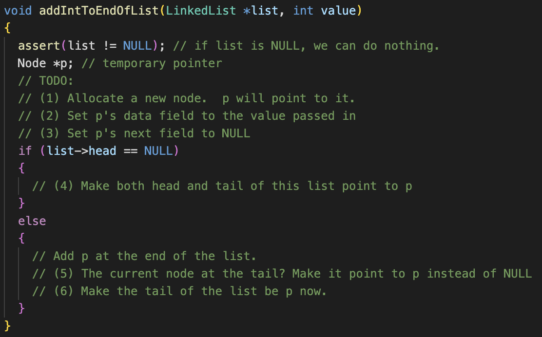 Solved finish the following code based on green line | Chegg.com