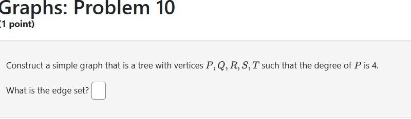 Solved Construct A Simple Graph That Is A Tree With Vertices | Chegg.com