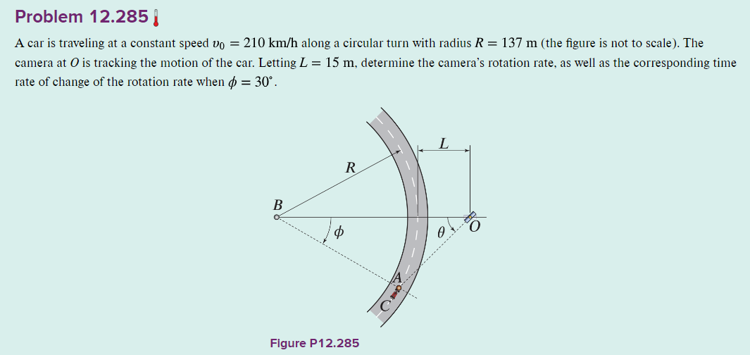 Solved A car is traveling at a constant speed v0=210 km/h