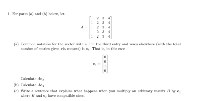 Solved 4 1 1 1. For parts (a) and (b) below, let 2 3 2 3 4 | Chegg.com