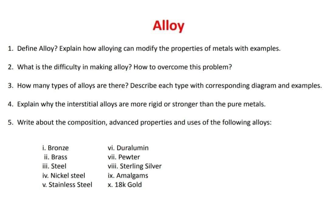 Composition and Properties of Bronze