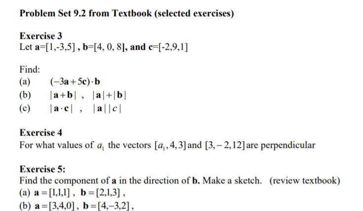 Solved Problem Set 9.2 from Textbook (selected exercises) | Chegg.com