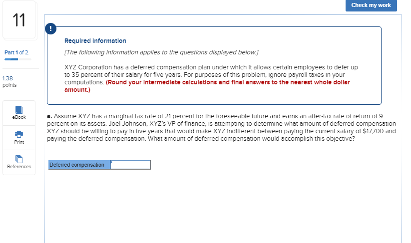 Solved Check my work Required Information [The following | Chegg.com