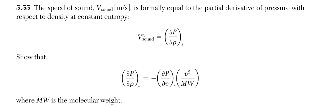 Solved 5.55 The speed of sound, Vsound [m/s], is formally | Chegg.com