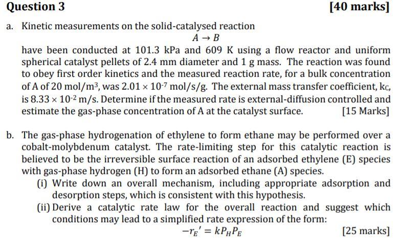 Solved Chemical Engineering Problem! (Chemical | Chegg.com