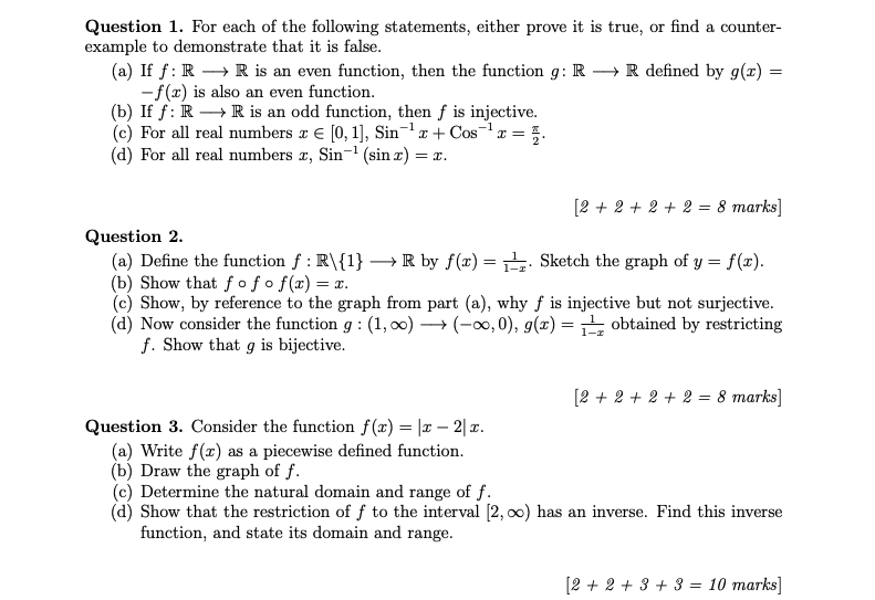 Solved Question 1 For Each Of The Following Statements Chegg Com