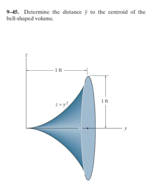Solved 9–45. Determine the distance y to the centroid of the | Chegg.com