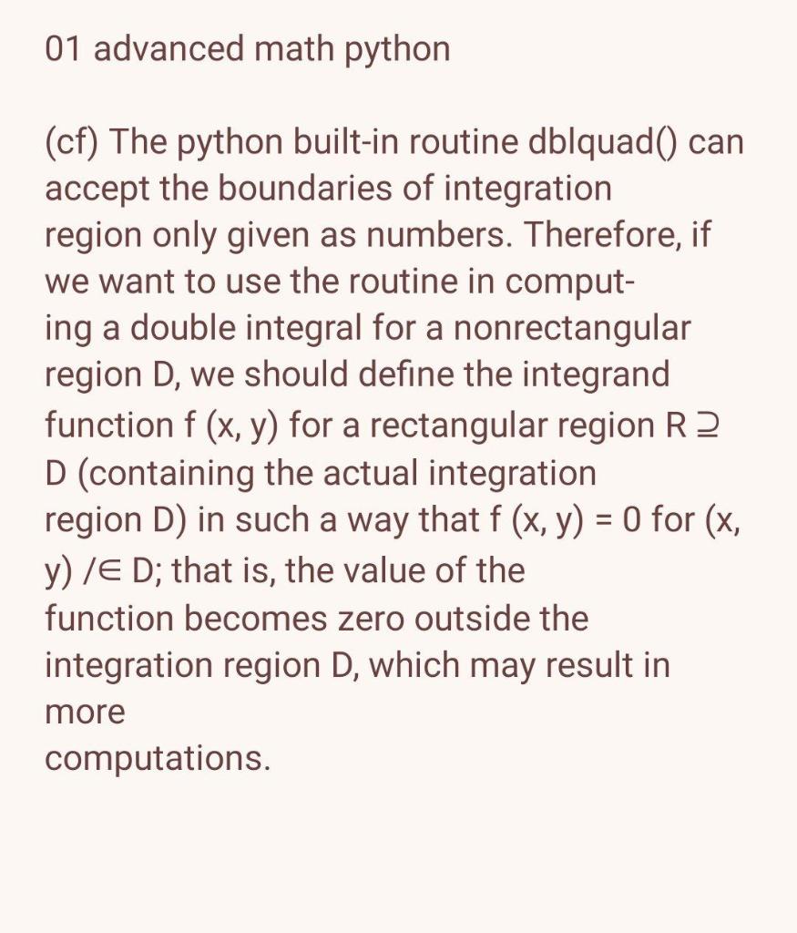 Solved 01 advanced math python (cf) The python built-in | Chegg.com
