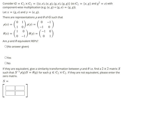 Solved Consider G = C2 C2 = {(e,e), (0,8), (8,0), (8,8)} (50 | Chegg.com