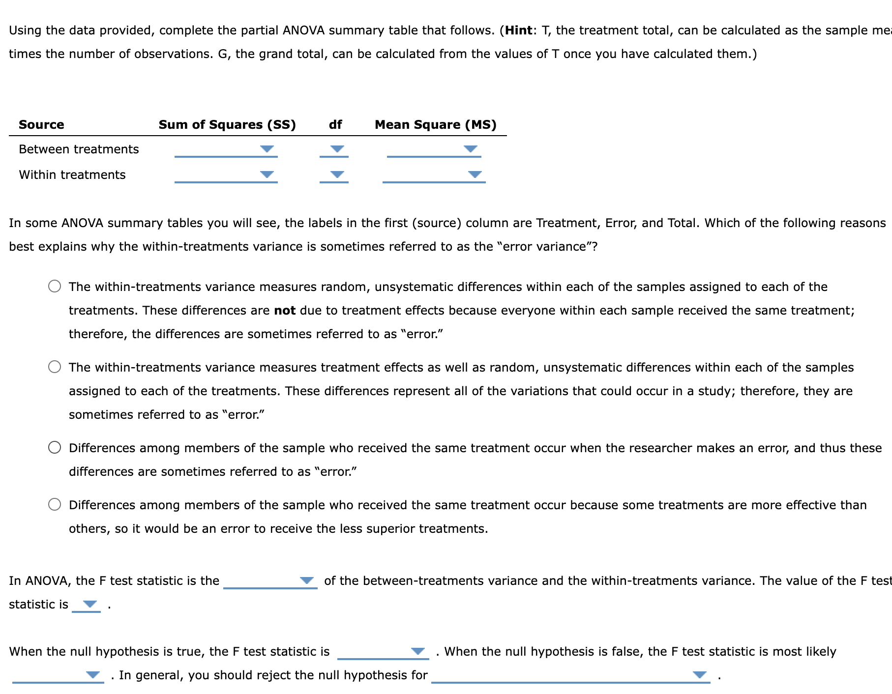 Solved The following table summarizes the results of a study | Chegg.com
