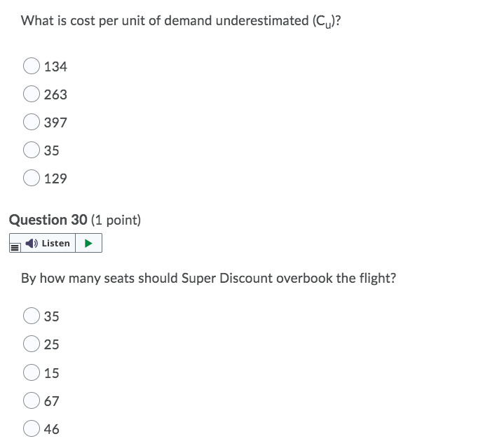 Solved Question 28, 29, and 30 use the following | Chegg.com