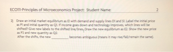 Solved ECOI-Principles of Microeconomics Project: Student | Chegg.com