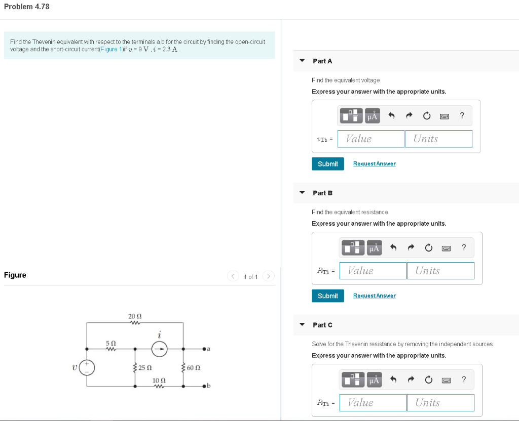 Solved Problem 4.78 Find the Thevenin equivalent with | Chegg.com