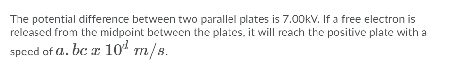 Solved The potential difference between two parallel plates | Chegg.com