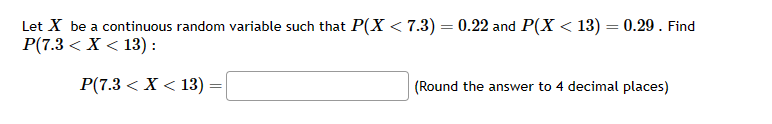 Solved Let x ﻿be a continuous random variable such that | Chegg.com