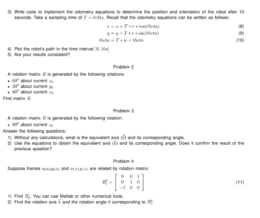Solved Problem 1 The path of the robot is shown in figure 1. | Chegg.com
