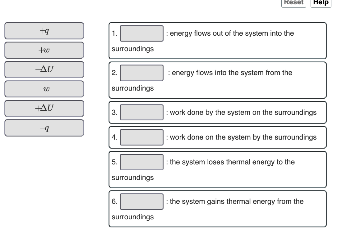 Solved 1. energy flows out of the system into the