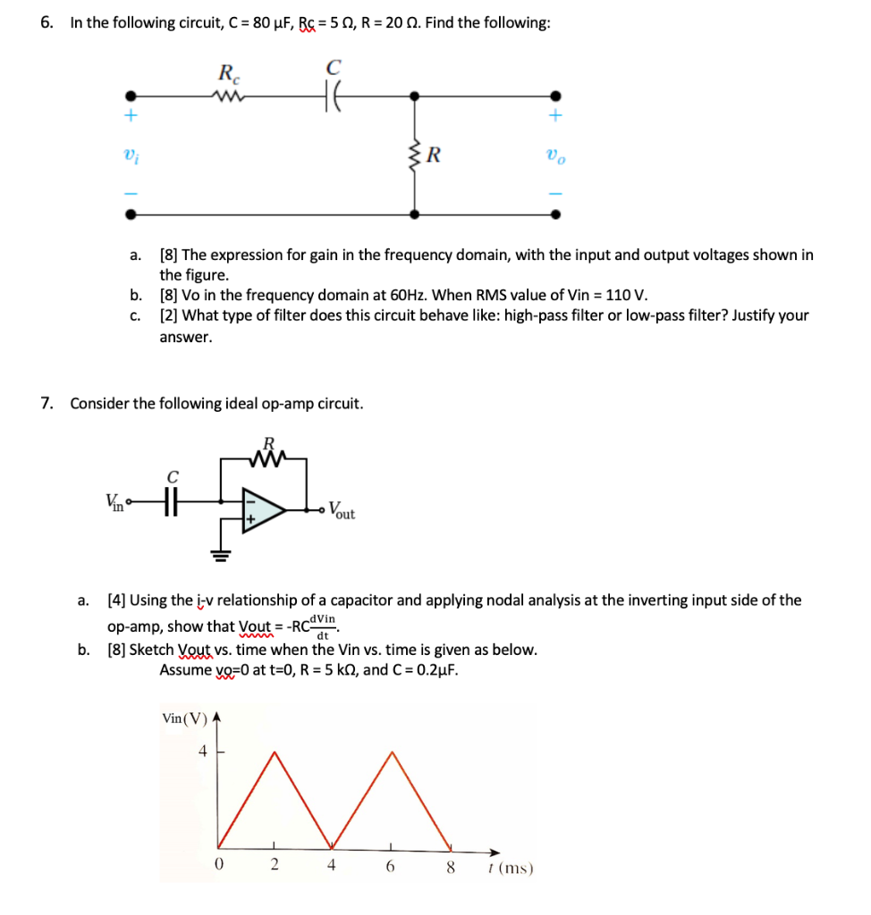 Solved 3. [10] Find the current and unknown voltages in the | Chegg.com