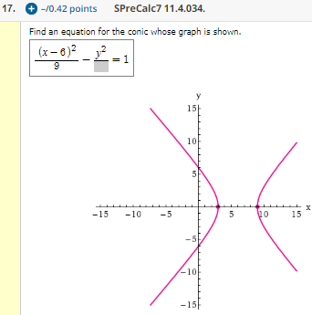 Solved 17. -/0.42 points SPreCalc7 11.4.034. Find an | Chegg.com