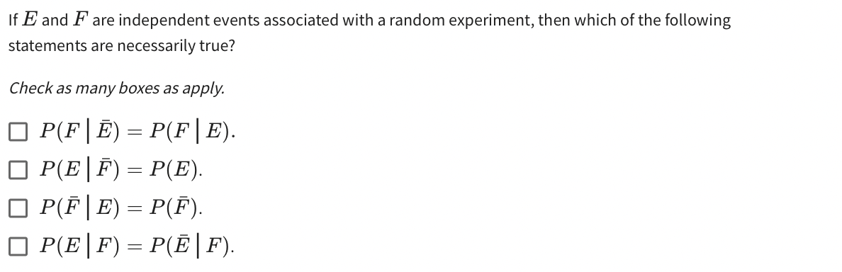 Solved If E And F Are Independent Events Associated With A | Chegg.com