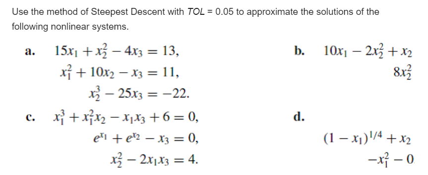 Method of Steepest Descent