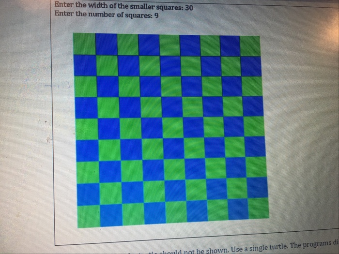 Solved Write a program that displays a checkered pattern of | Chegg.com