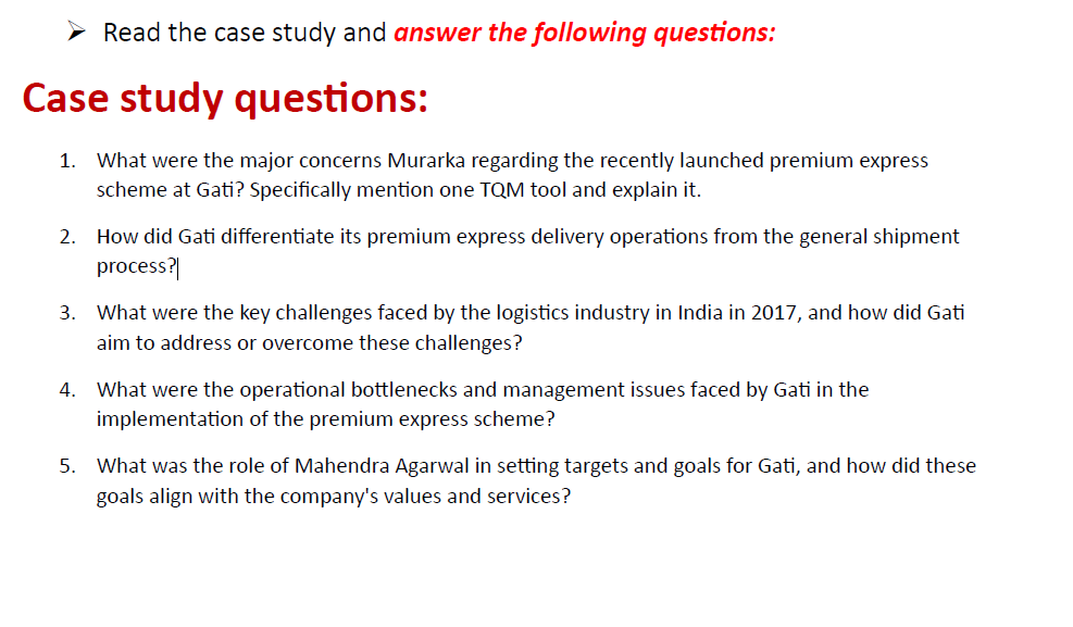 Solved Read the case study and answer the following | Chegg.com