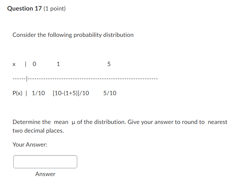 Solved Consider the following probability distribution | Chegg.com