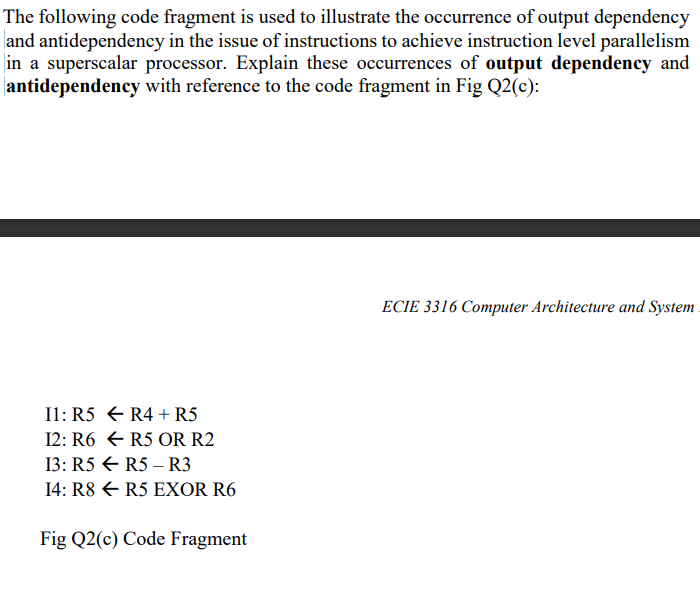 Solved The following code fragment is used to illustrate the | Chegg.com