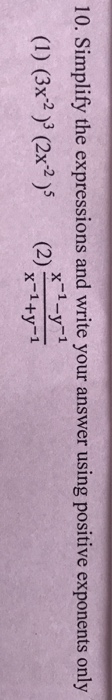 Solved Simplify the expressions and write your answer using | Chegg.com