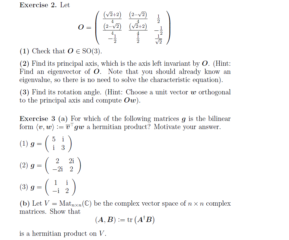 Solved Exercise 2. Let | Chegg.com