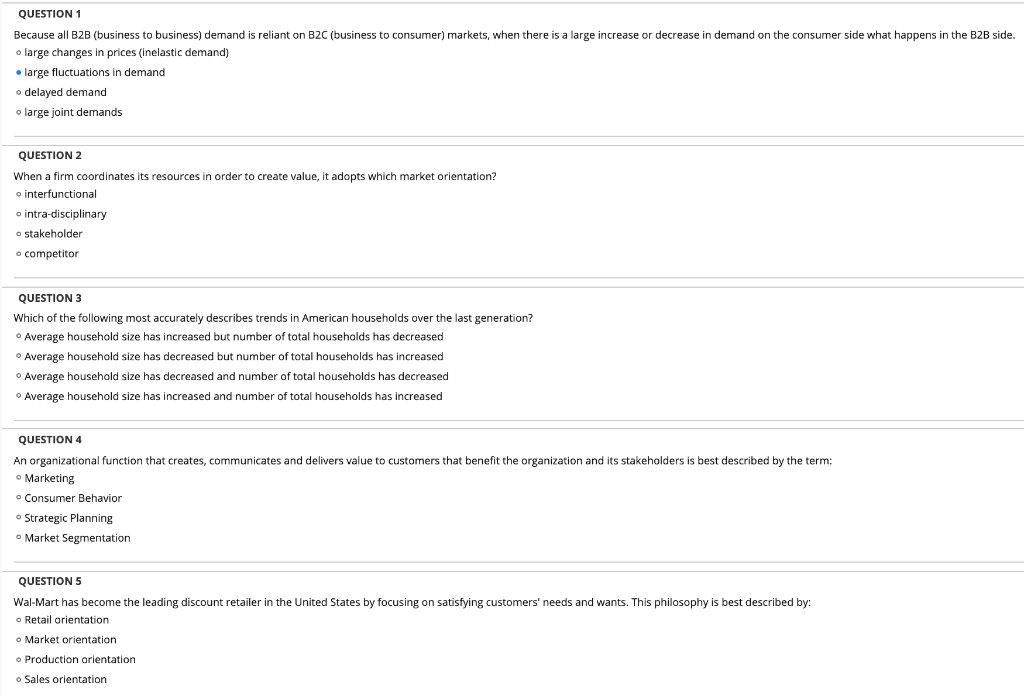 Solved QUESTION 1 Because All B2B (business To Business) | Chegg.com